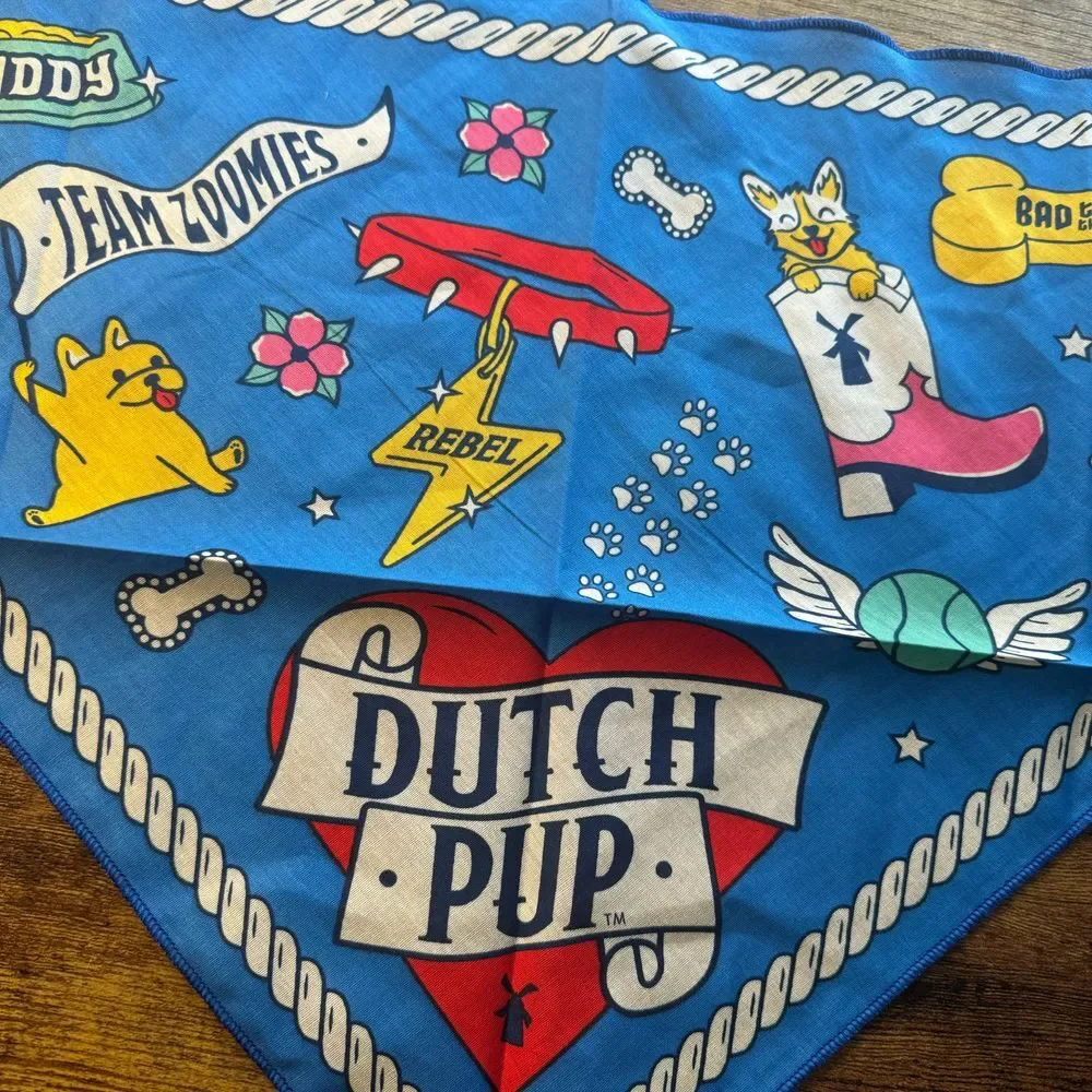 Dutch Bros Coffee Dutch Pup‎ Dog Bandana National Dog Day 2024